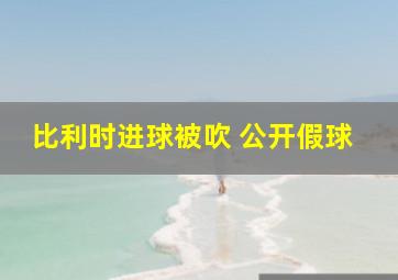 比利时进球被吹 公开假球